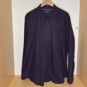 FLAWLESS Banana Republic Camden Fit Button Shirt Navy Mens XL